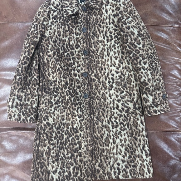 J.crew double leopard overcoat XS - Picture 7 of 12